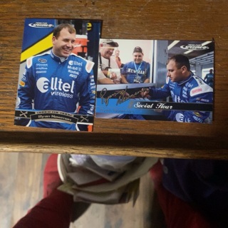 Two NASCAR trading cards