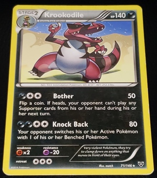 ⚡ Pokemon Card Krookodile 71/146 Rare⚡ 140 HP XY Base Set 