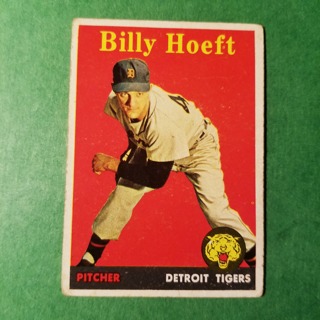 1958 - TOPPS BASEBALL CARD NO. 13 - BILLY HOEFT YELLOW LETTER - TIGERS - BV= $45