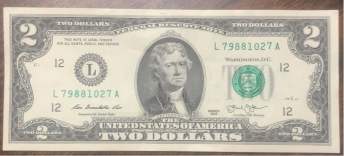 $2 Bill, Series 2013