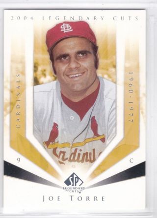 Joe Torre 2004 Upper Deck SP Legendary Cuts St. Louis Cardinals