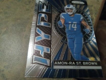 2023 PANINI PRIZM HYPE AMON-RA ST. BROWN DETROIT LIONS FOOTBALL CARD# H-9