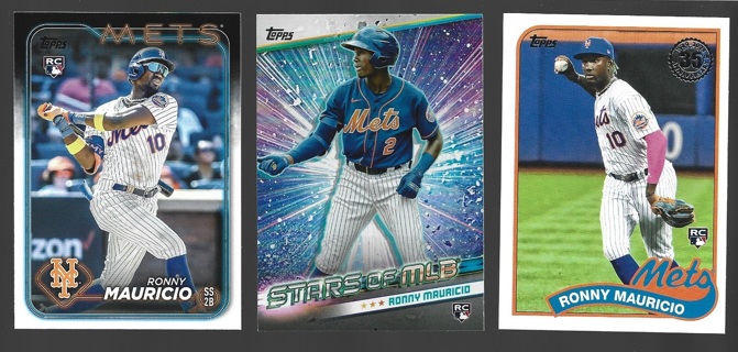 2024 Topps Ronny Mauricio 3 different Rookie Cards - base Stars of MLB & 1989 Ann. - New York Mets