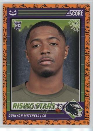 2024 Panini Score-A-Treat - Rising Stars - Orange Pumpkins #41 - Quinyon Mitchell