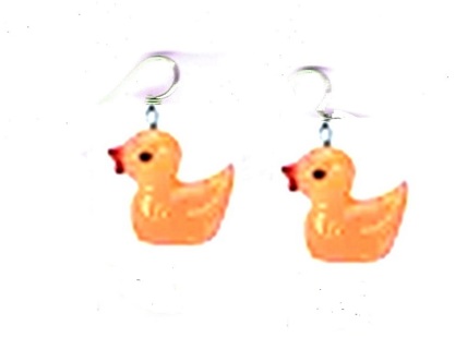 SP GLOW IN THE DARK RED DUCK EARRINGS (PLEASE READ DESCRIPTION)