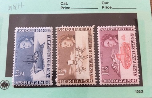 MNH Antarctic British Territory stamp set 