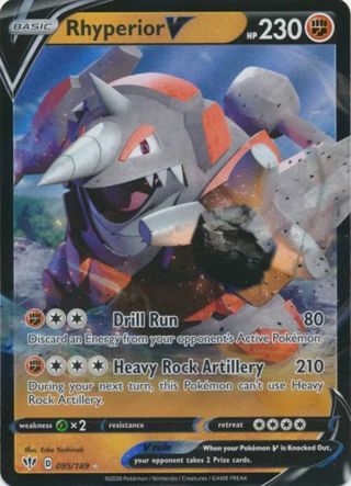 NM Ultra Rare Rhyperior V Pokemon card TCG SWSH