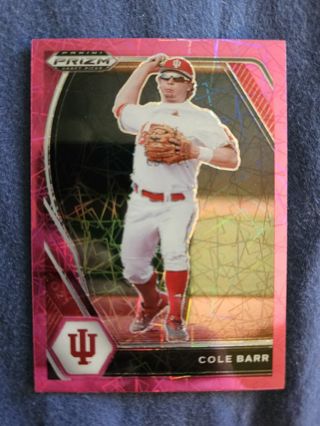 2021 Panini Prizm Draft Picks Pink Velocity Prizm Cole Barr