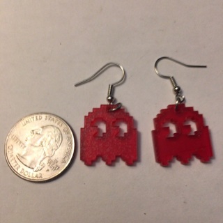 New Pac-Man Earrings-Blinky Read description before bidding 