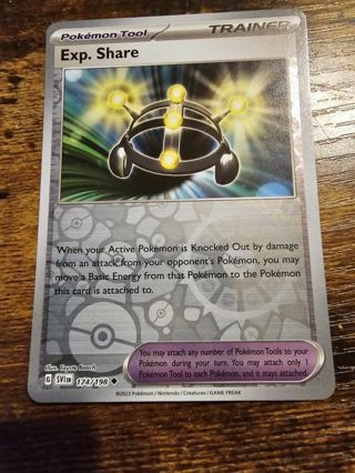 Pokemon Exp. Share reverse holo card 174/198