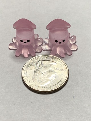 SQUID~#5~PINK~SET OF 2~GLOW IN THE DARK~FREE SHIPPING!