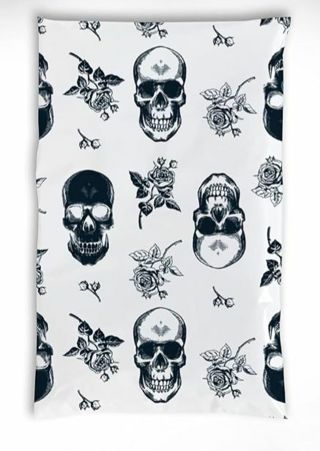 ➡️NEW⭕(3) SKULL & ROSES POLY MAILERS 6" x 9"⭕HALLOWEEN