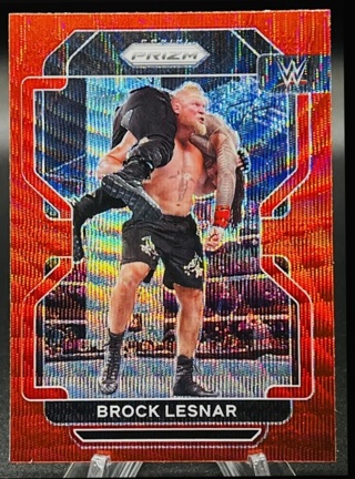 2022 WWE Prizm BROCK LESNAR Red Wave Prism Asian TMall Exclusive 135
