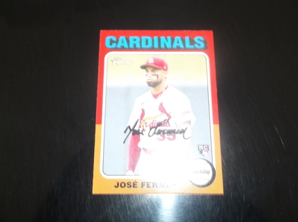 2024 Topps Heritage Jose   Fermin   Rookie    card   #  322    St. Louis Cardinals