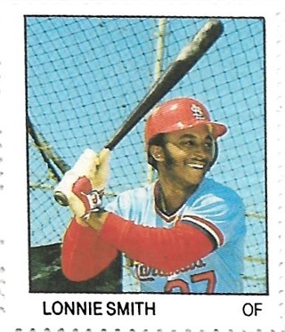 1983 Fleer Stamps #179 Lonnie Smith St. Louis Cardinals 