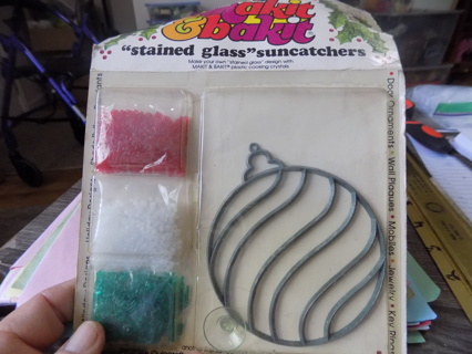 NIP Make it bake it stained glass suncatcher ornament kit