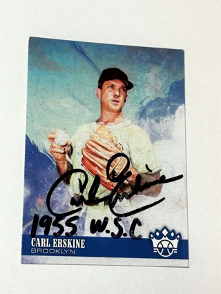 Autographed Carl Erskine #36 signed autograph 2018 Panini Diamond Kings-Brookyln Dodgers