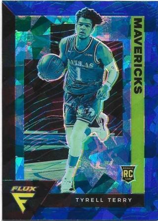 2020-21 FLUX TYRELL TERRY BLUE CRACKED ICE PRIZM REFRACTOR ROOKIE CARD 