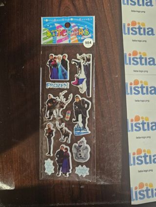 1 sheet frozen puffy stickers