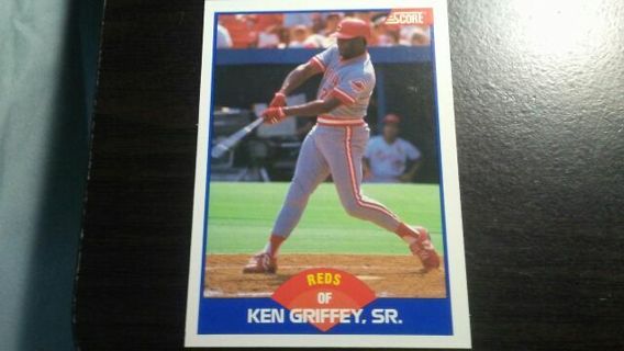 1989 SCORE KEN GRIFFEY SR. CINCINNATI REDS BASEBALL CARD# 609