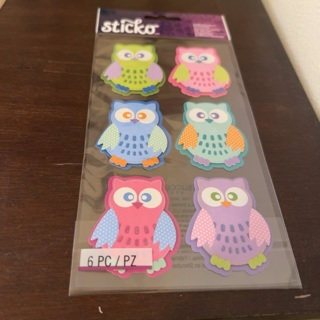 Sticko dimensional owl stickers 