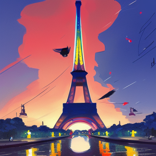 Listia Digital Collectible: Tour Eiffel on a windy evening