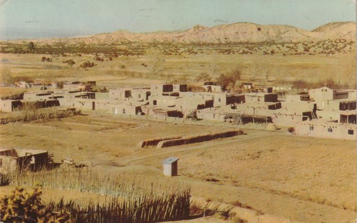 Vintage Used Postcard: A: 1956 Tesuque Indian Pueblo, NM