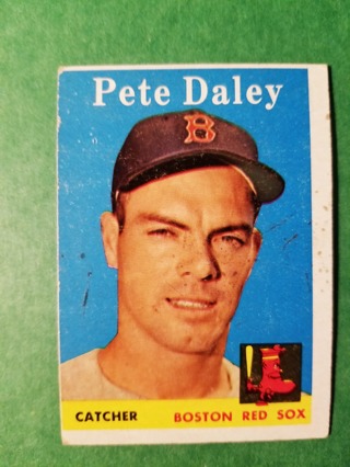 1958 - TOPPS EXMT - NRMT BASEBALL - CARD NO. 73 - PETE DALEY - RED SOX