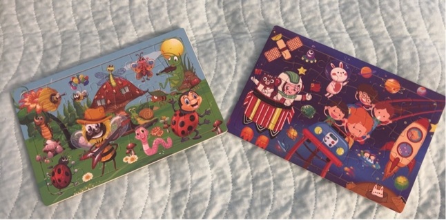 Brand New: Two Wooden 30 Piece Jigsaw Puzzles. Ages 3+ !!