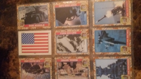 set of 9 desert storm cards free shipping