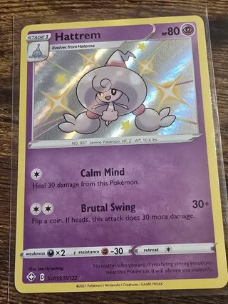 Pokemon Hattrem holo rare card sv055/sv122