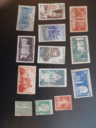 Old French Stamps, Baker's Dozen