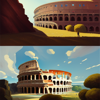 Listia Digital Collectible: Two Views of The Colosseum