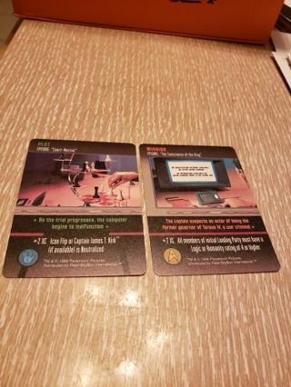 2 Star Trek Premiere TCG Cards Fleer 1996 1st Edition Court Martial, Conscience Of The King