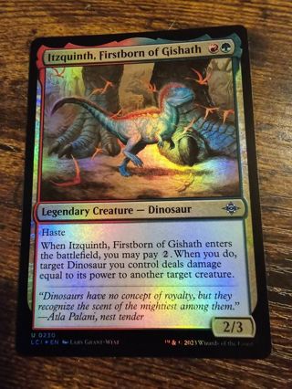 Magic the gathering mtg Itzquinth Firstborn of Gishath foil card Lost caverns of Ixalan