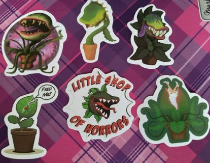 6 LITTLE SHOP OF HORRORS STICKERS