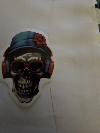 Skull sticker vinyl waterproof 6.1cm/ 2.41 in