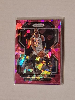 *Nets/Nuggets* NBA Chanp Bruce Brown Pink Prizm Cracked Ice Parallel 