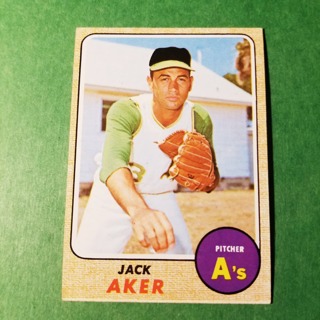 1968 - TOPPS BASEBALL CARD NO. 224 - JACK AKER - A'S