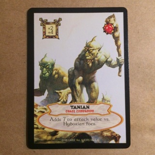 1995 Hyborian Gates Collectible Game Trading Card | TANIAN (Chaos Companion)