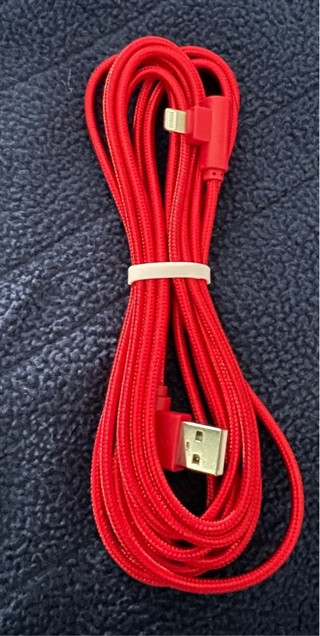 NEW:10ft Rt Angle MFI Certf’d Apple Lightening-USB Charger/Data Sync Cable. iPhone 14,13,12..Pro...