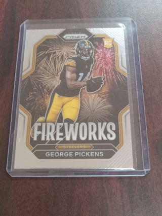 George Pickens *Rookie Fireworks 2022 Prizm Football (Card #F-22)