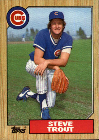 Steve Trout #750 Topps 1987 Baseball Card (Chicago Cubs) VG