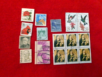 17 - Different 29&30c U.S. Postage Stamps.