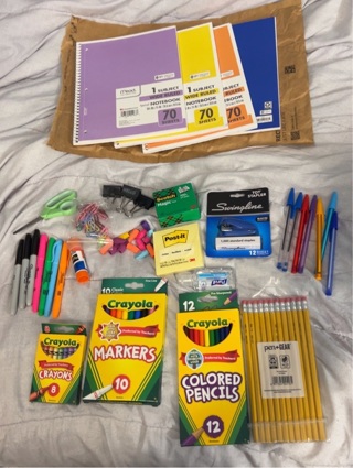 School/Ofc Lot: Glue Stick,Stapler, Staples, Clips, Markers, Highlighters, Tape, Post-It Notes...