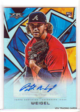 Patrick Weigel, 2021 Topps Fire AUTOGRAPHED ROOKIE Card #AV-PW, Atlanta Braves, (LB2)