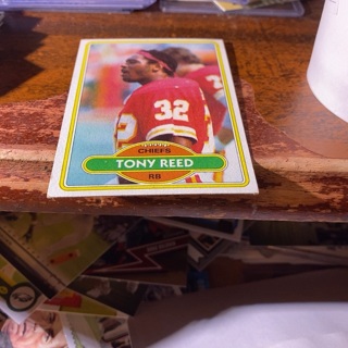 1980 topps tony reed football card 