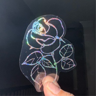 One Holographic Rose Sticker 