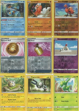 Awesome Set of 9 Pokemon gaming cards w/2 Holo and 4 Reverse Holos!  Black Friday Sale!