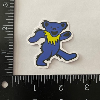 Grateful Dead blue bear large sticker decal NEW 